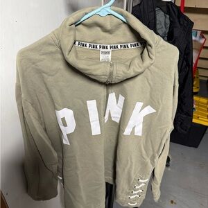 PINK Victoria's Secret Olive Green Hoodie